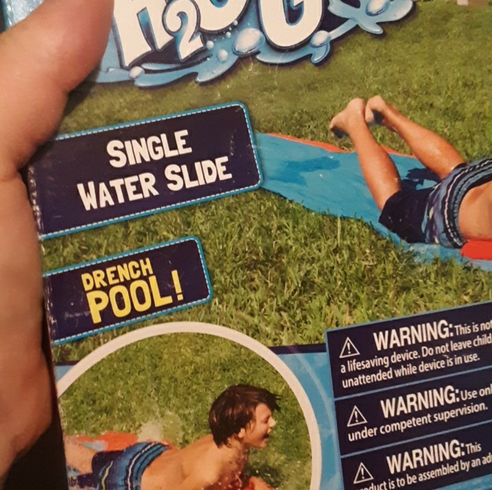 H2O Go! Single Water Slide Inflatable Mat Drench Pool 18 foot long Slip & Slide - Picture 4 of 5